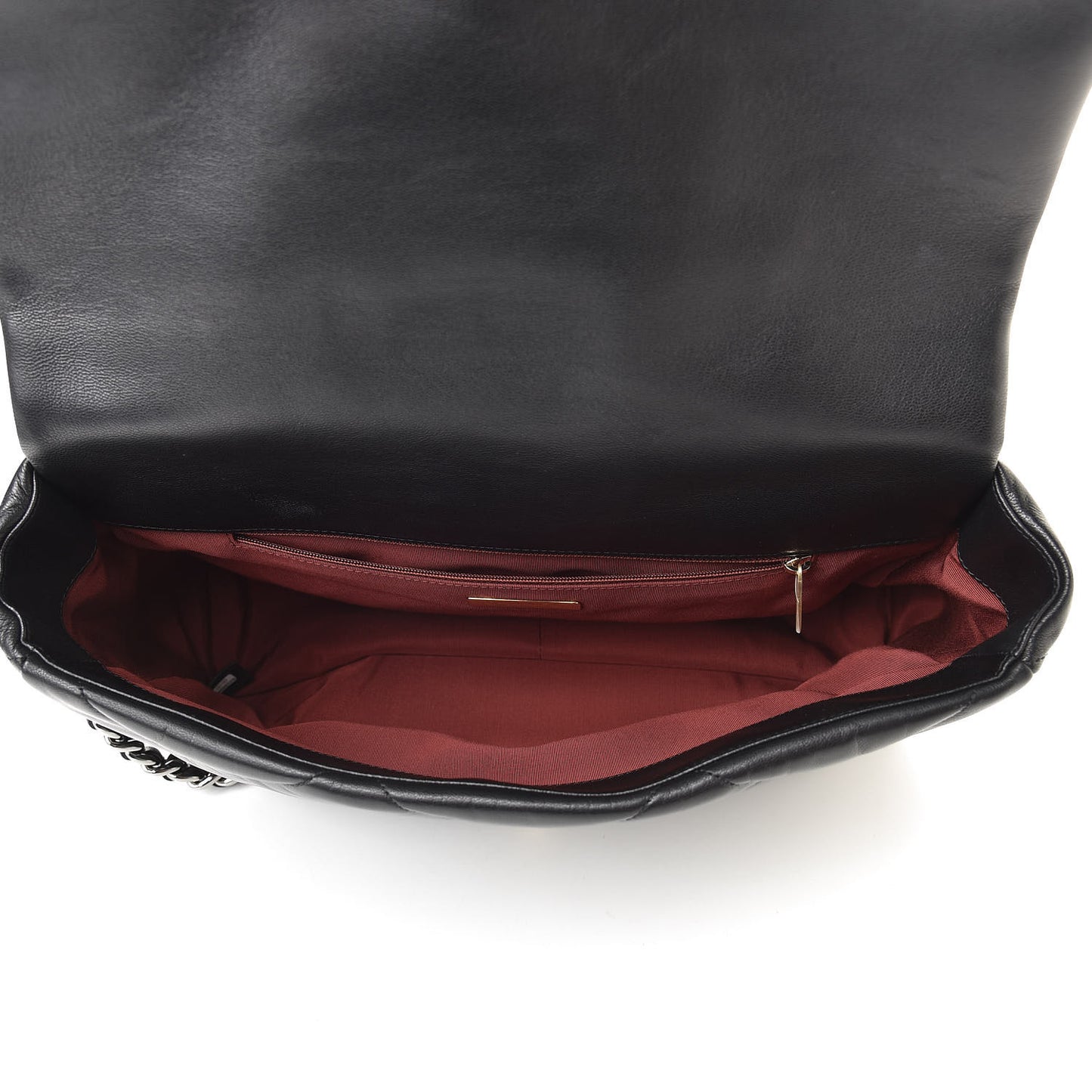 Goatskin Quilted Maxi 19 Flap Black