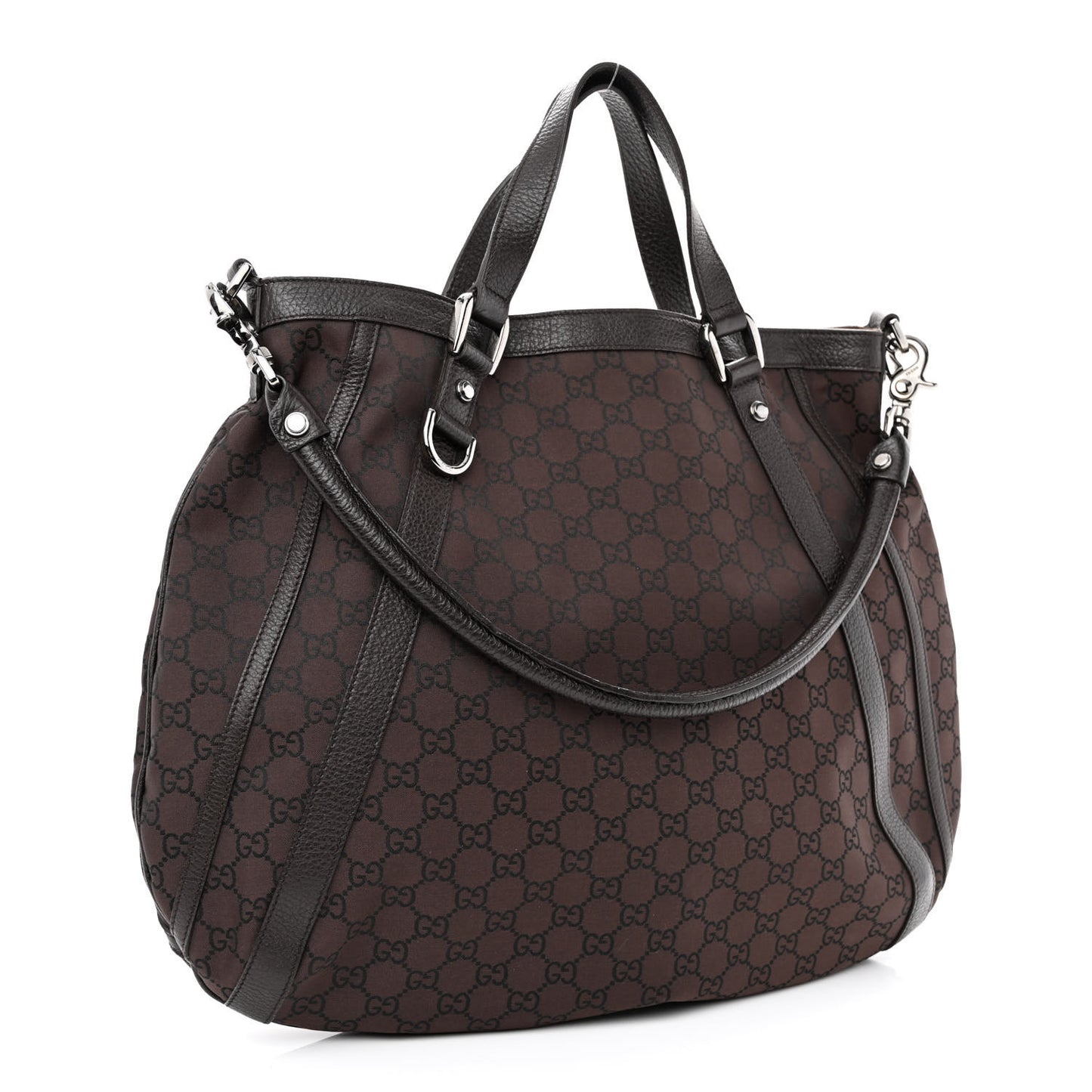 Monogram Medium Abbey Convertible Tote Dark Brown