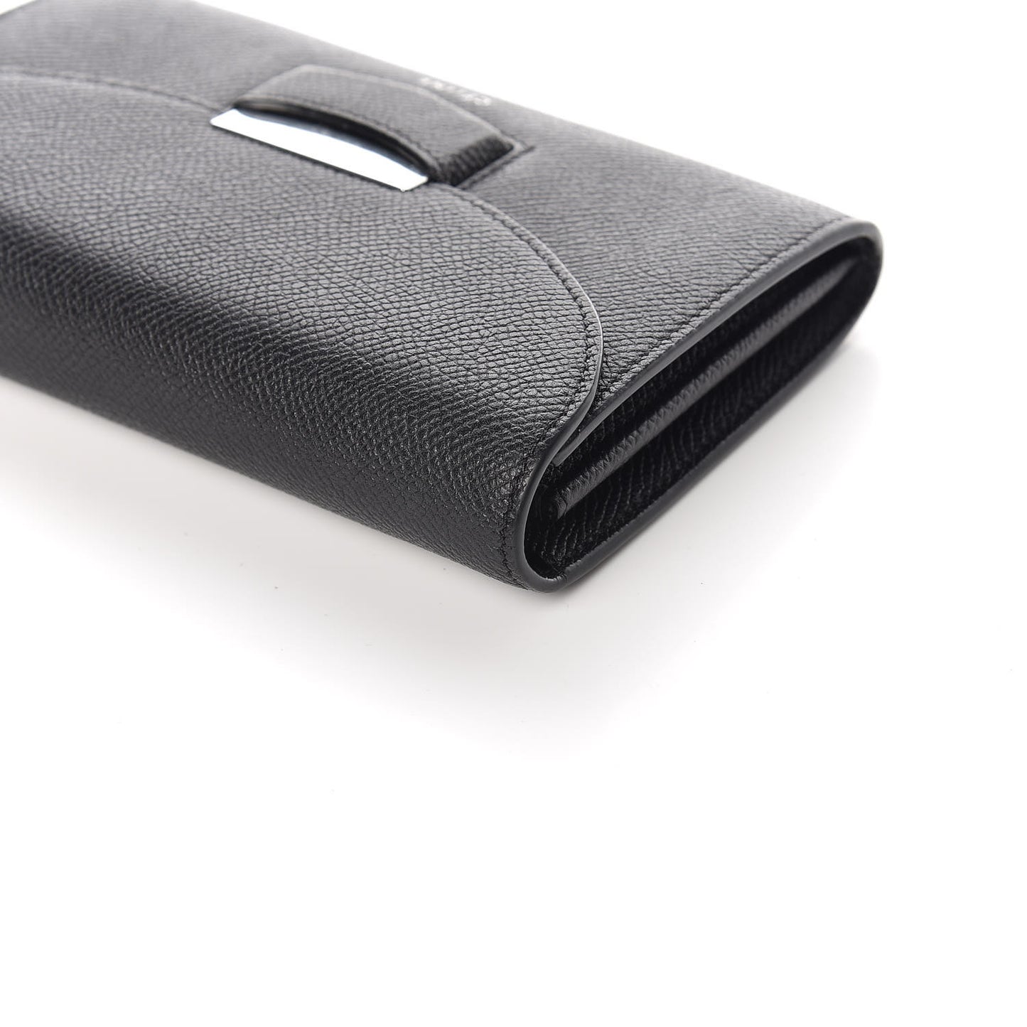 Grained Calfskin Medium Trotteur Multifunction Flap Wallet Black