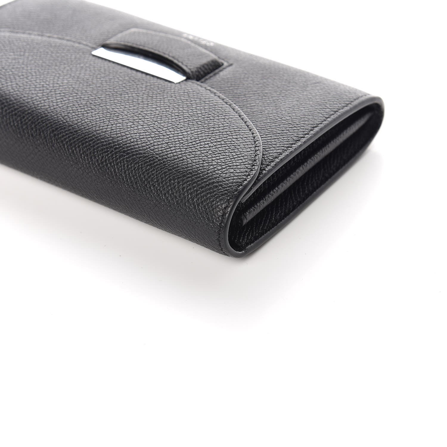 Celine Grained Calfskin Medium Trotteur Multifunction Flap Wallet Black 10 of 10