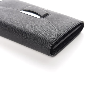 Celine Grained Calfskin Medium Trotteur Multifunction Flap Wallet Black 10 of 10