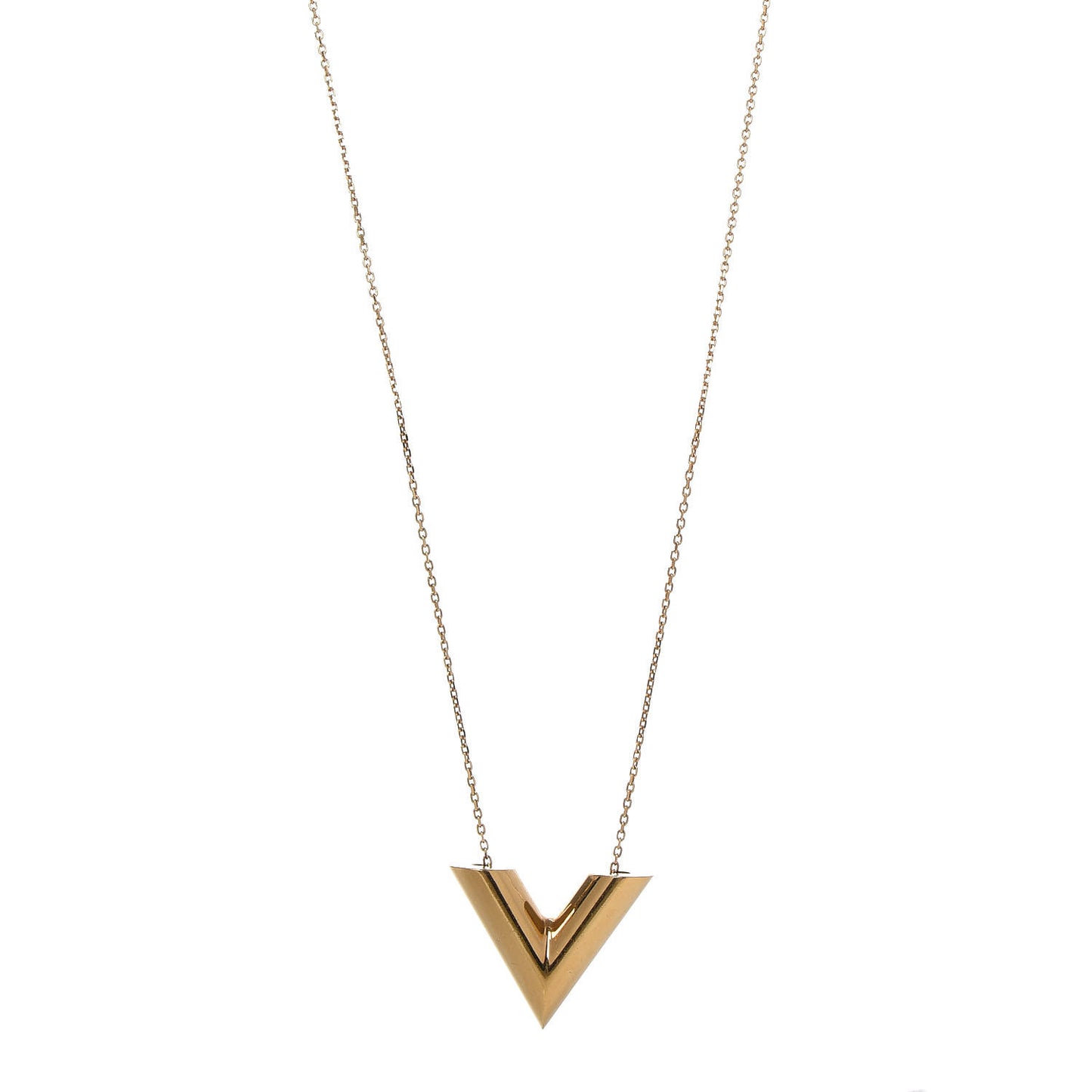 Large Essential V Necklace Gold