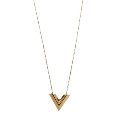 Louis Vuitton Large Essential V Necklace Gold 1 of 7