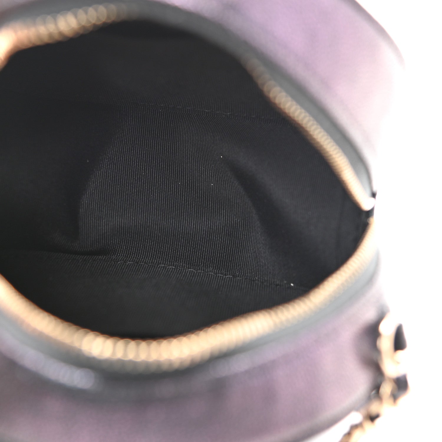 Chanel Iridescent Caviar Quilted Round Clutch With Chain Black 5 of 14
