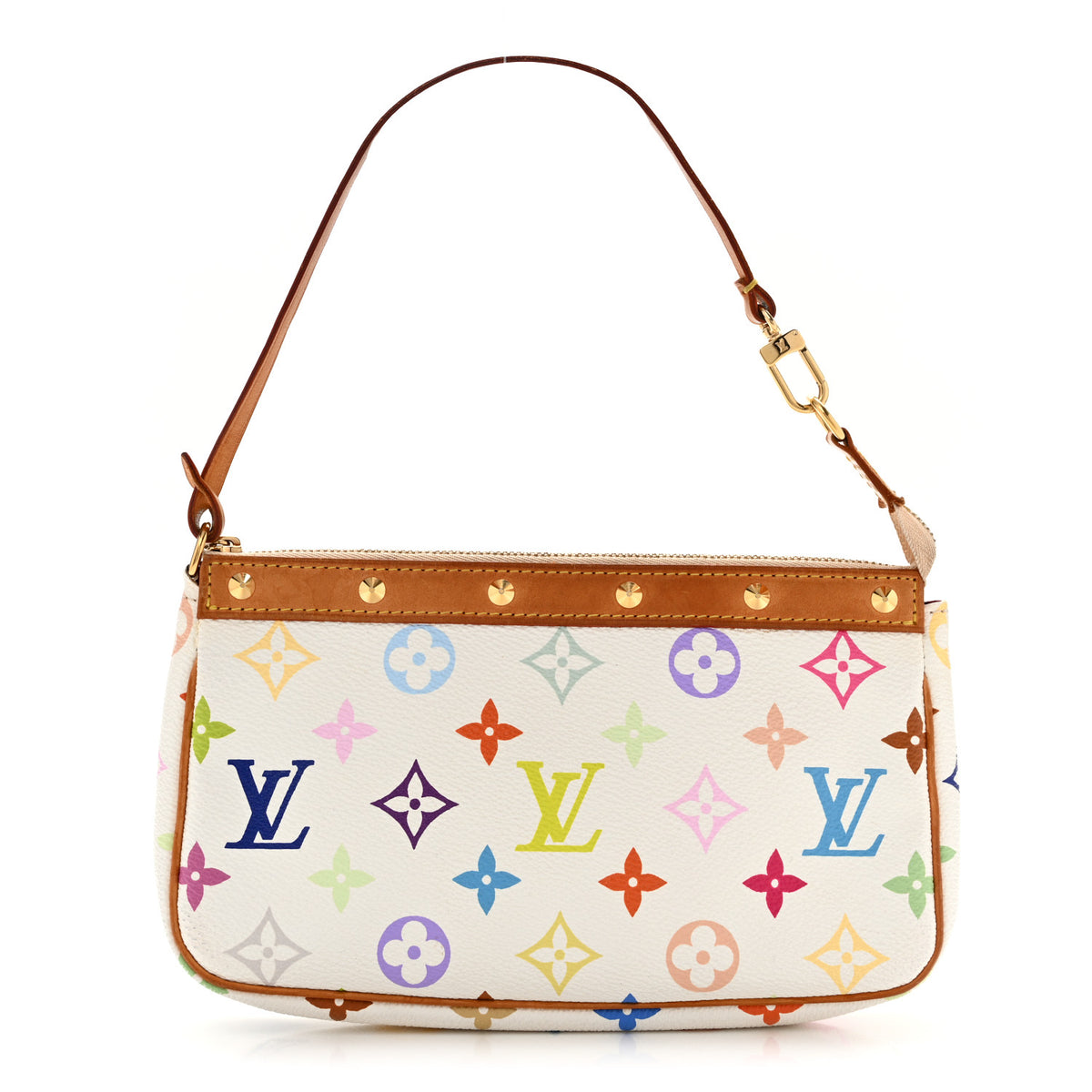 Louis Vuitton Monogram Multicolor Pochette Accessories White 1 of 12