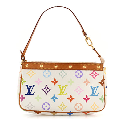 Louis Vuitton Monogram Multicolor Pochette Accessories White 1 of 12