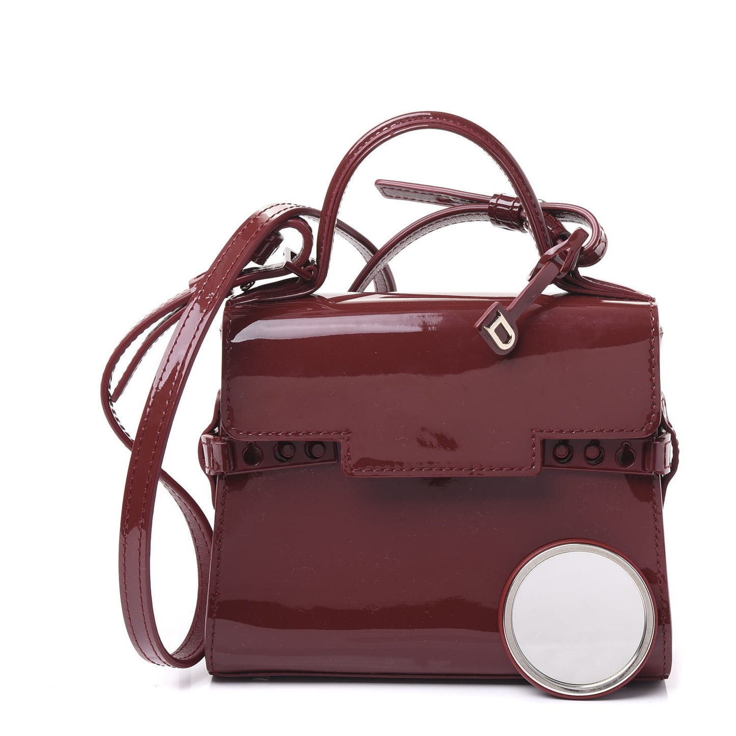 Patent Calfskin Micro Tempete Satchel Red