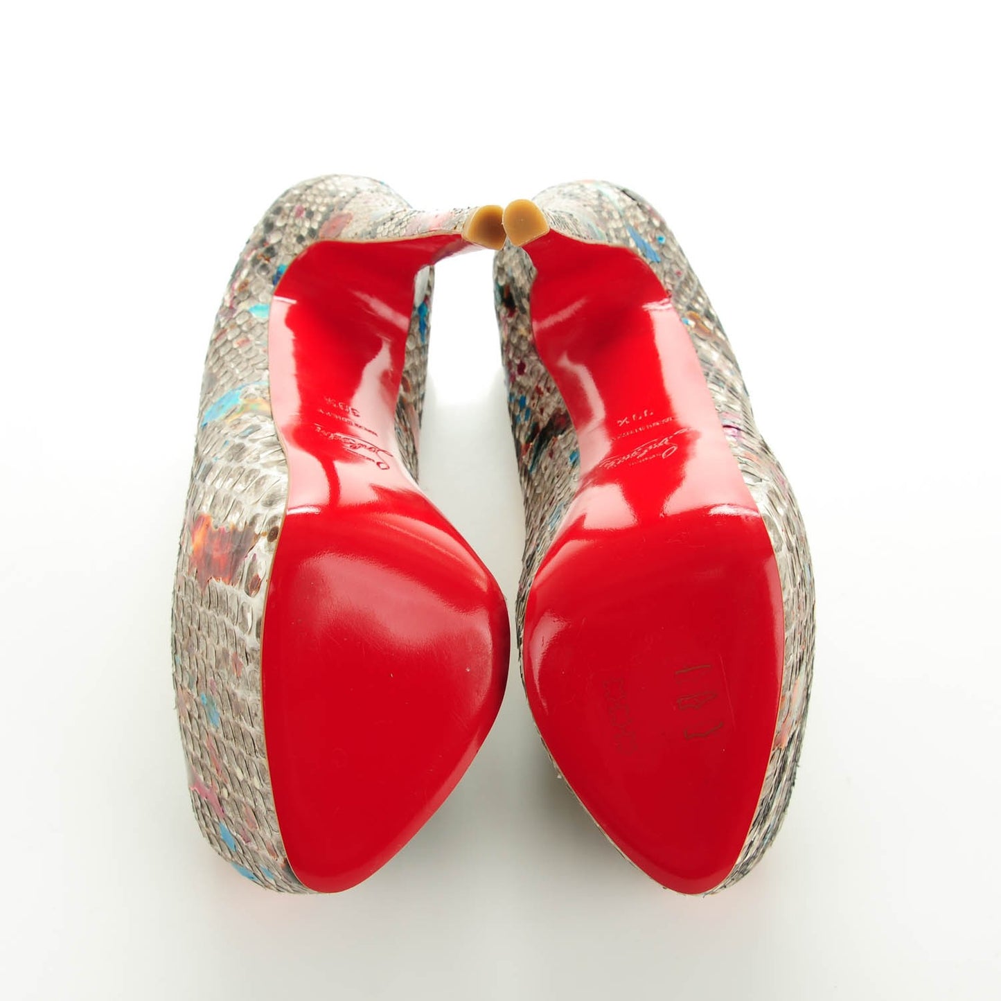 Python Carnaval Kid Highness 160 Pumps 39.5 Multicolor Mandarin Red