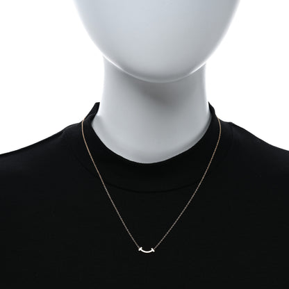 Tiffany 18K Rose Gold Mini T Smile Pendant Necklace 2 of 4