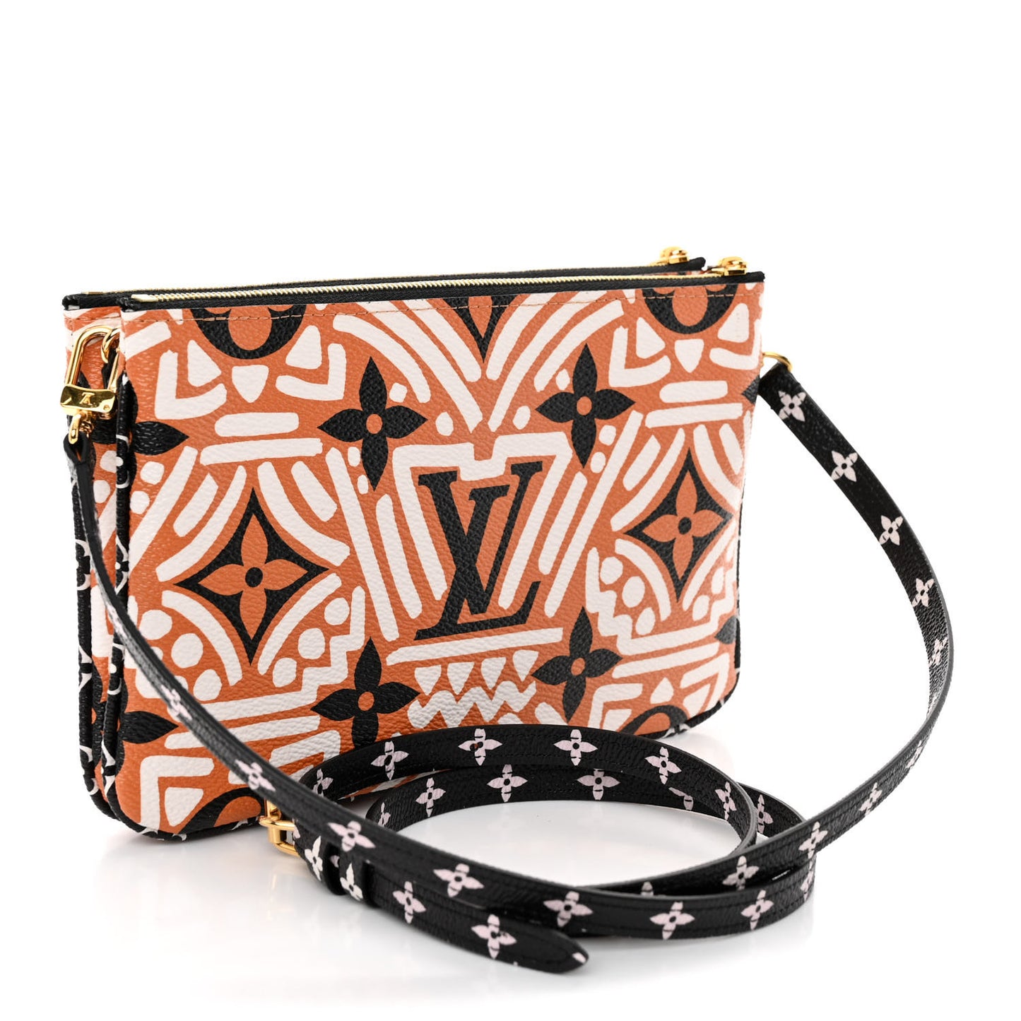 Monogram Giant Crafty Double Zip Pochette Creme Caramel