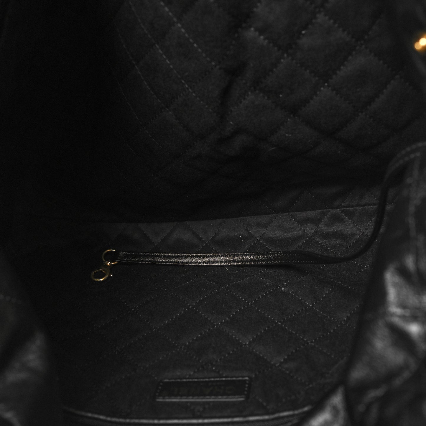 Shiny Calfskin Quilted Chanel 22 Black