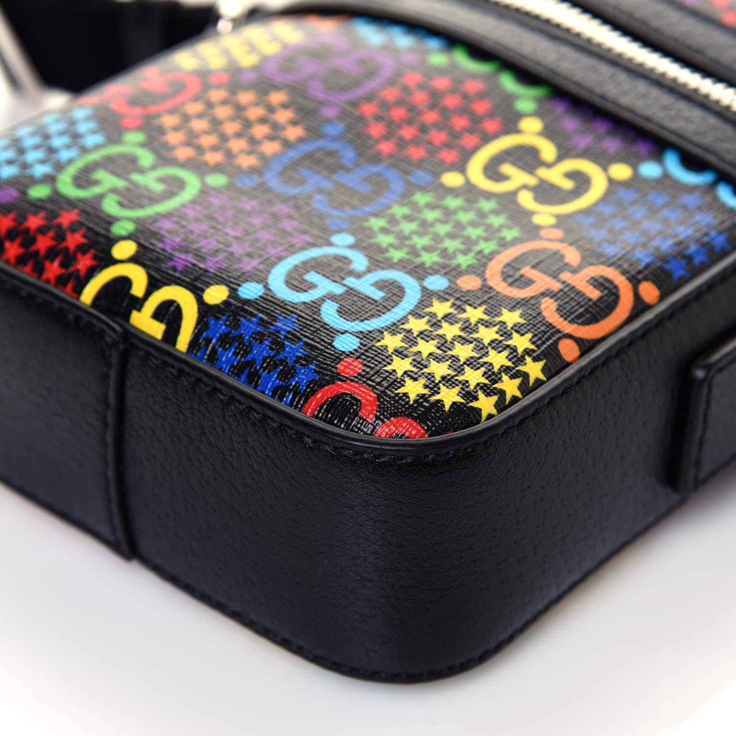 Gucci GG Supreme Monogram Psychedelic Messenger Bag Black 8 of 10