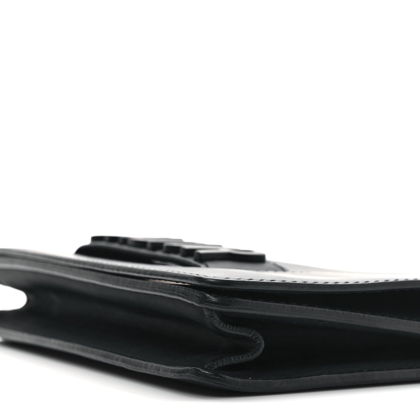 Ultra Matte Calfskin J'Adior Chain Flap Bag Black