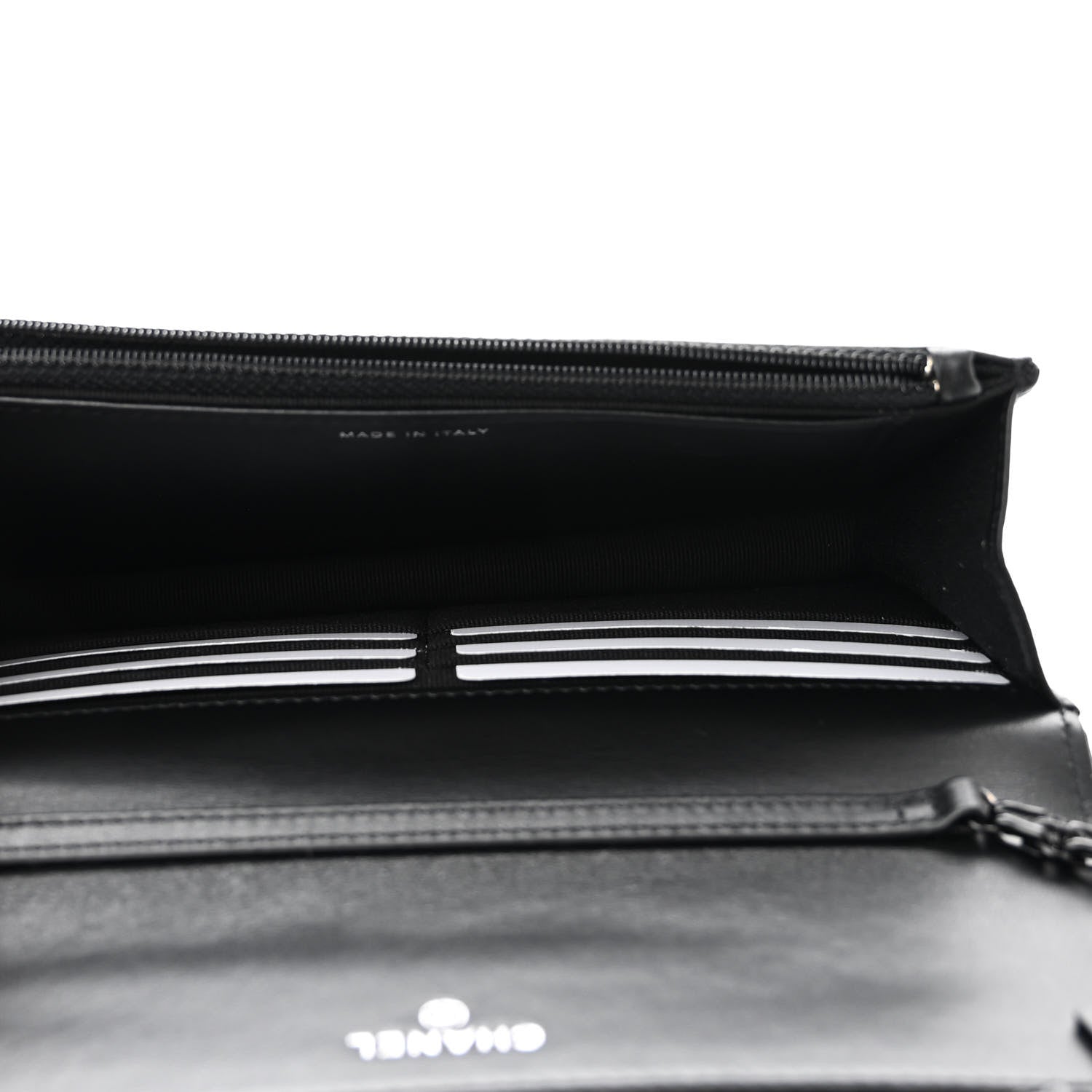 Chanel Patent Calfskin Quilted Reissue Wallet On Chain WOC So Black 5 of 11