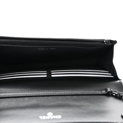 Chanel Patent Calfskin Quilted Reissue Wallet On Chain WOC So Black 5 of 11