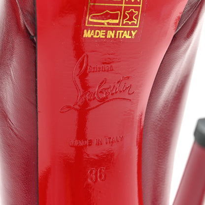 Christian Louboutin Calfskin Palais Royal 140 Pumps 36 Cherry 6 of 9