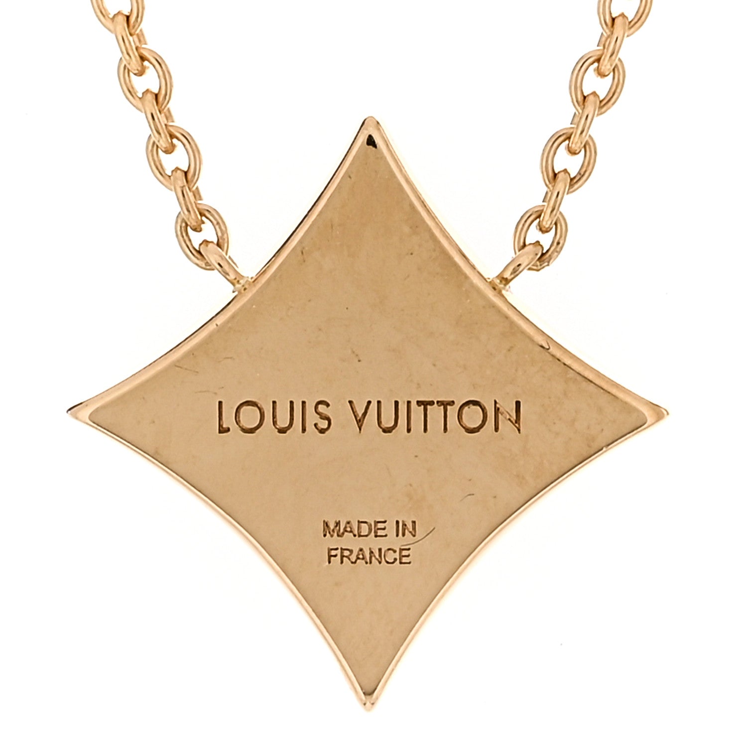 Louis Vuitton 18K Yellow Gold Tiger's Eye Blossom Pendant Necklace 4 of 4