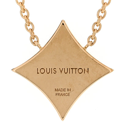 Louis Vuitton 18K Yellow Gold Tiger's Eye Blossom Pendant Necklace 4 of 4