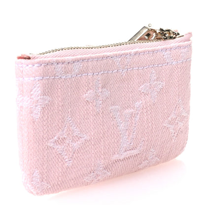 Louis Vuitton Monogram Denim Key Pouch Washed Pink 3 of 7