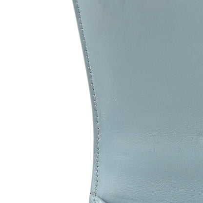 Balenciaga Shiny Calfskin Crocodile Embossed Small Hourglass Top Handle Bag Blue Grey 17 of 19