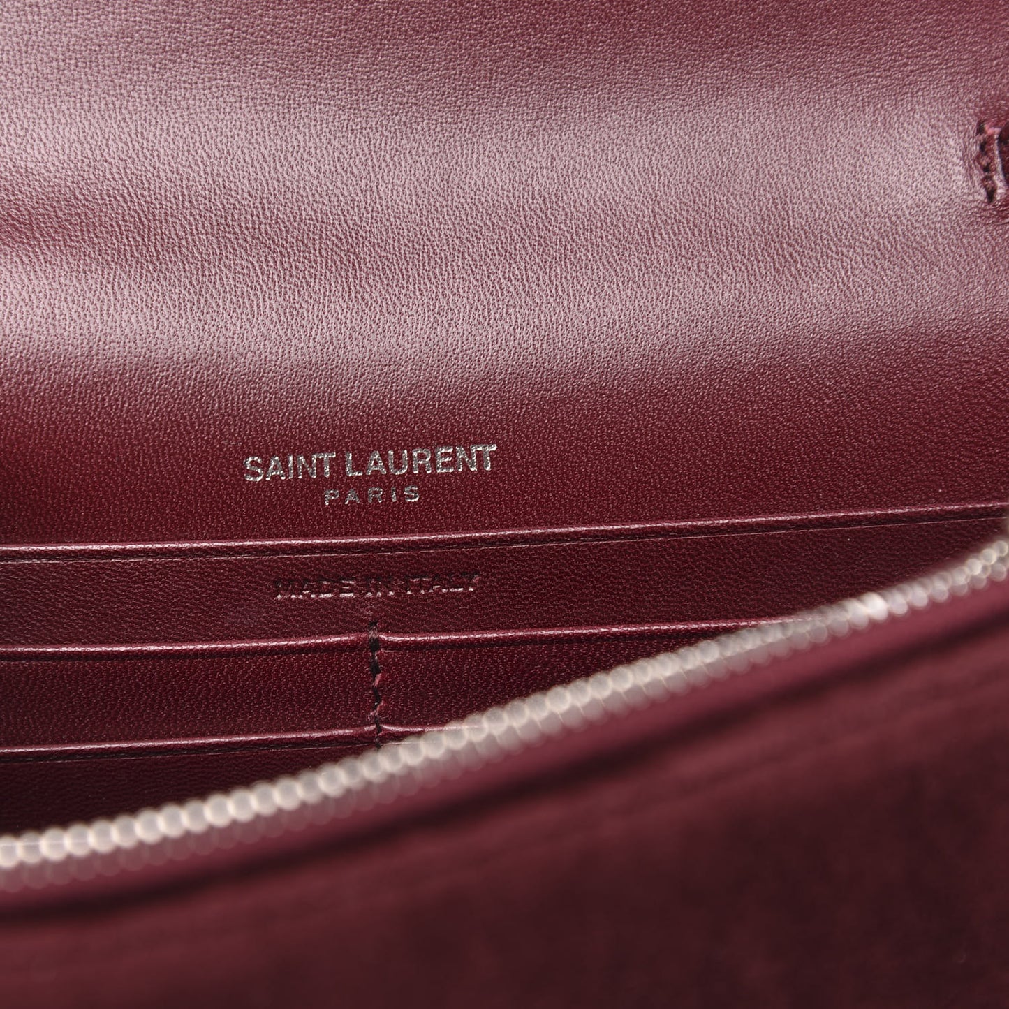 Velvet Crystal Monogram Kate Tassel Shoulder Bag Burgundy