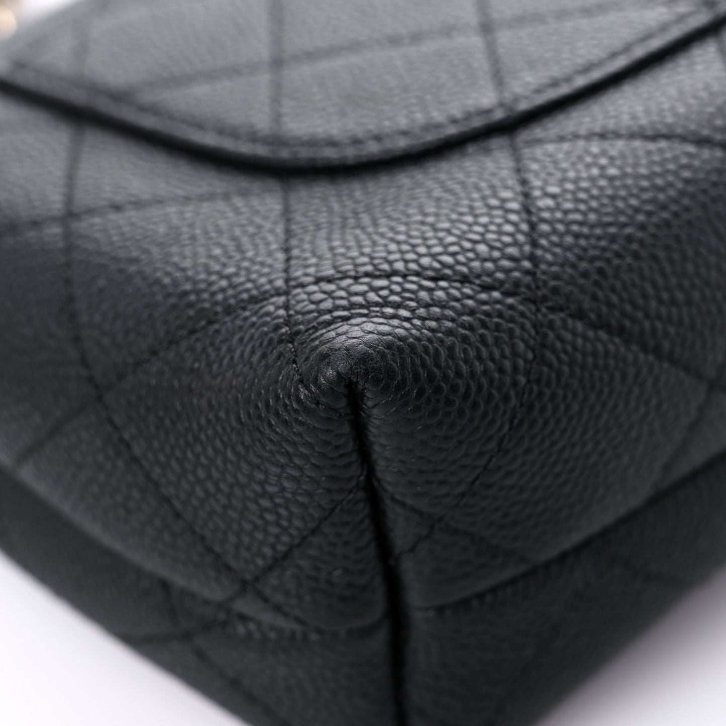 Caviar Quilted Small City Walk Flap Black