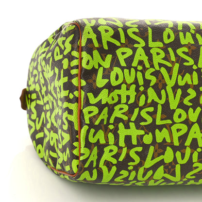Louis Vuitton Monogram Graffiti Speedy 30 Green 8 of 13