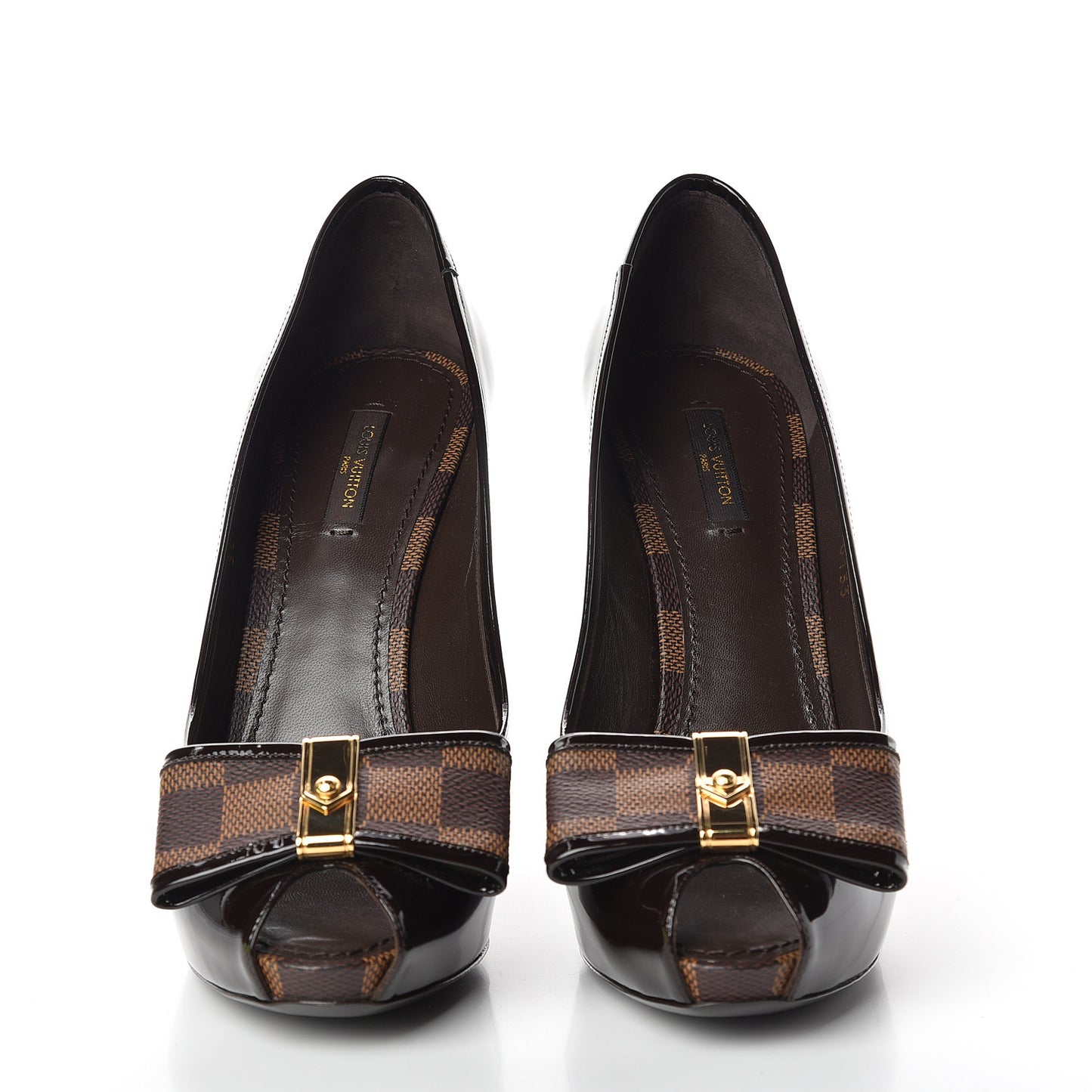 Patent Damier Ebene Valentine Pumps 39.5 Black