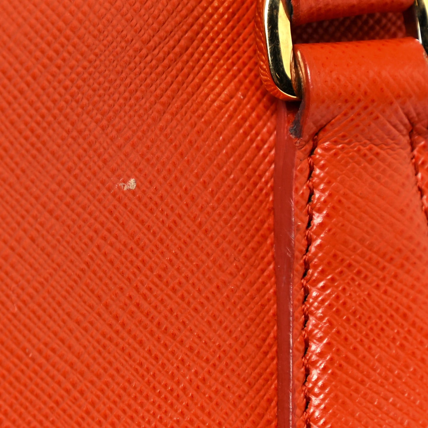 Saffiano Small Galleria Double Zip Tote Papaya