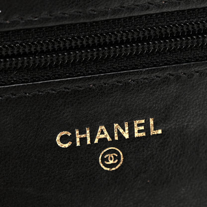 Chanel Lambskin Quilted Wallet On Chain WOC Black 6 of 10