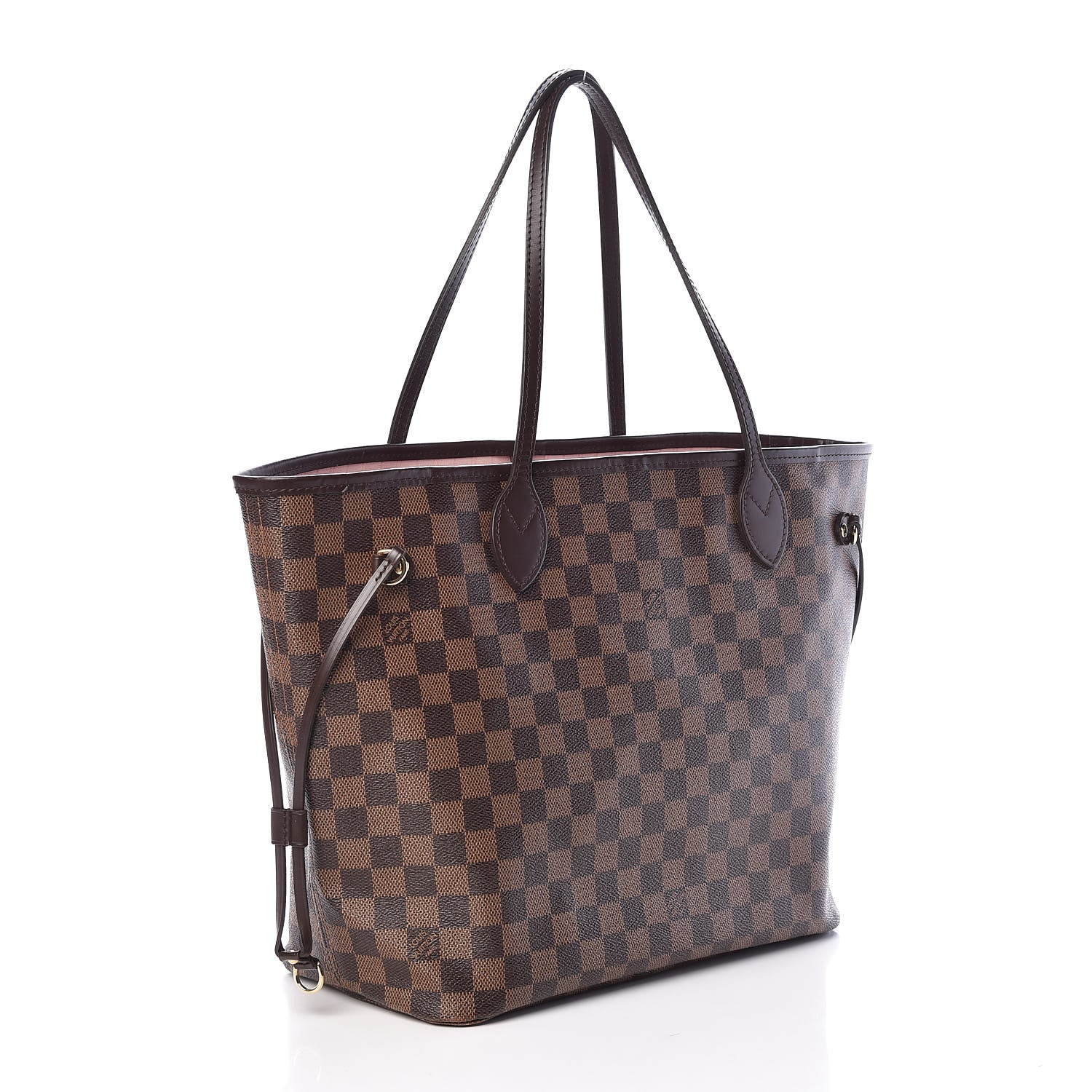 Louis Vuitton Damier Ebene Neo Neverfull MM Rose Ballerine 4 of 11