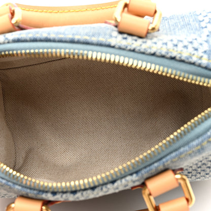 Louis Vuitton Damier Denim 3D Speedy Bandouliere 18 Bleu 5 of 9