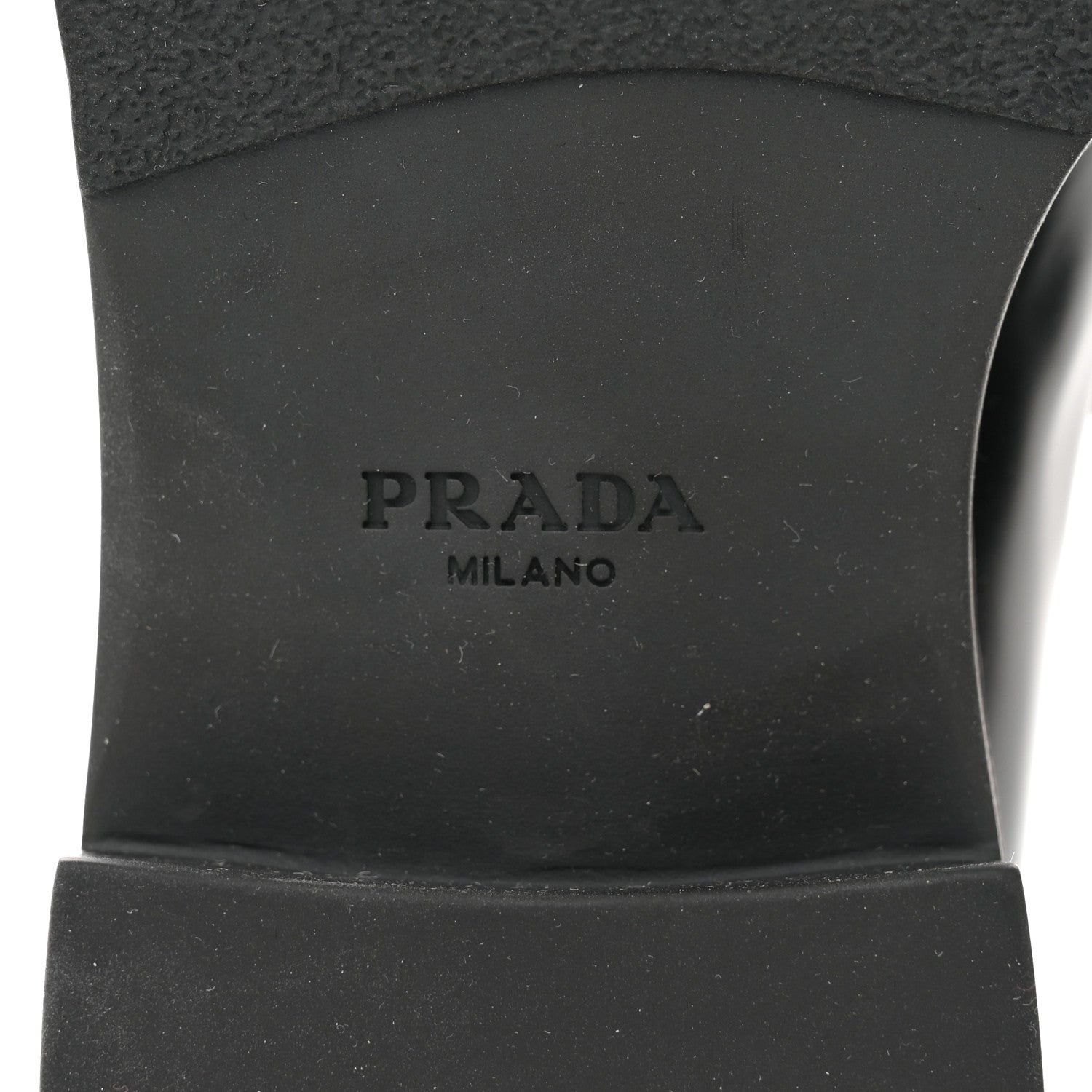 Prada Spazzolato Metal Triangle Logo 50mm Loafers 37 Black 7 of 9