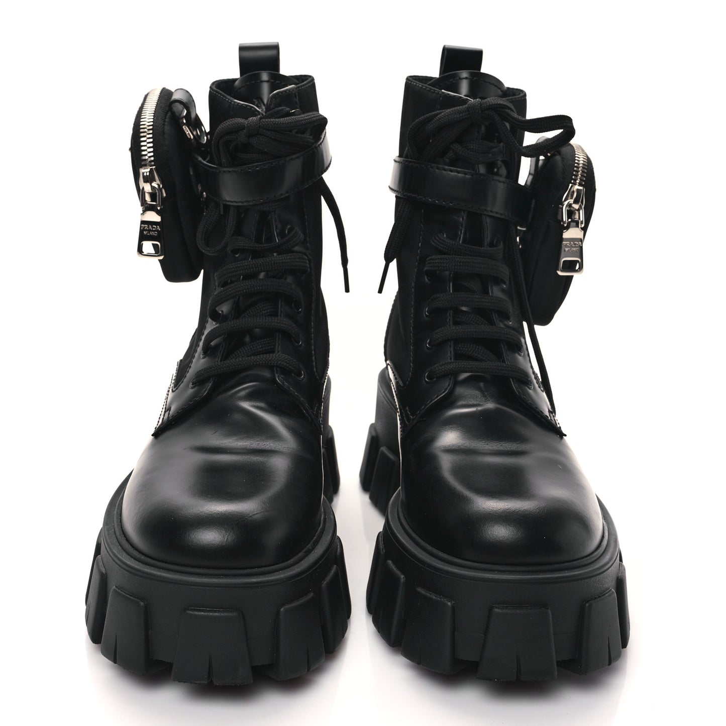 Spazzolato Rois Re-Nylon Metal Triangle Logo Monolith Pouch Pocket 55mm Boots 36.5 Black