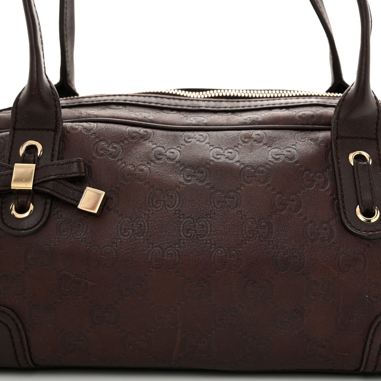 Guccissima Small Princy Satchel Brown