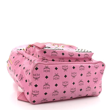 MCM Visetos Studded Medium Stark M Backpack Pink 4 of 11