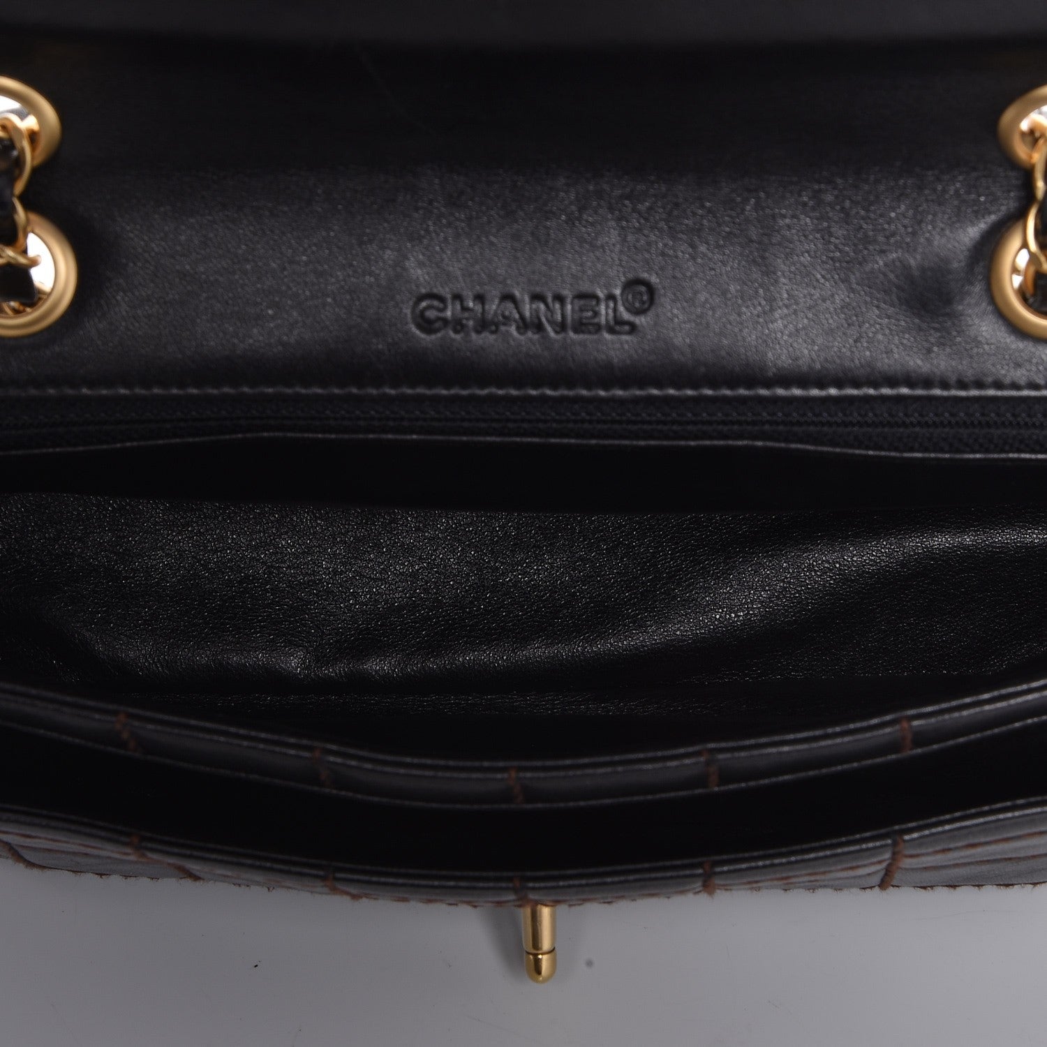 Chanel Lambskin Square Double Stitch Flap Black 5 of 7