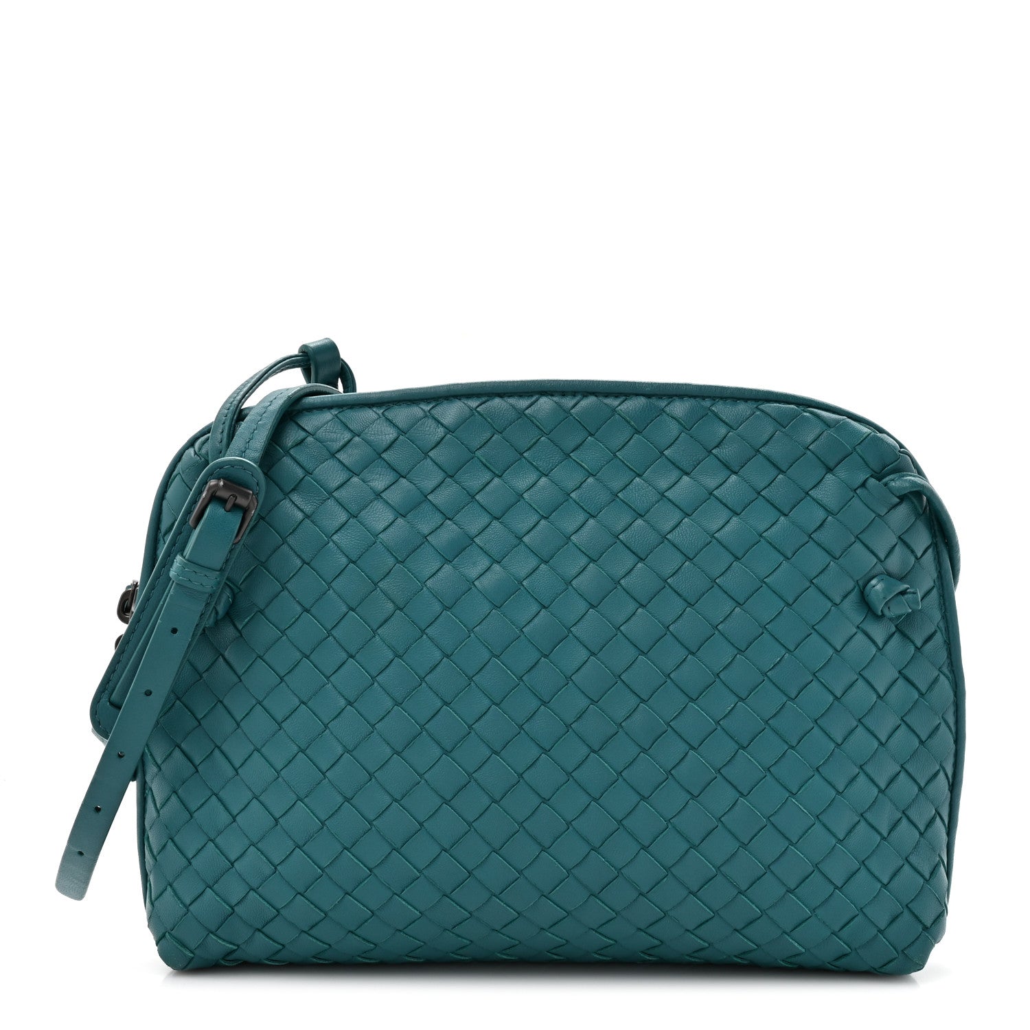 Bottega Veneta Nappa Intrecciato Nodini Crossbody Messenger Mallard 1 of 12