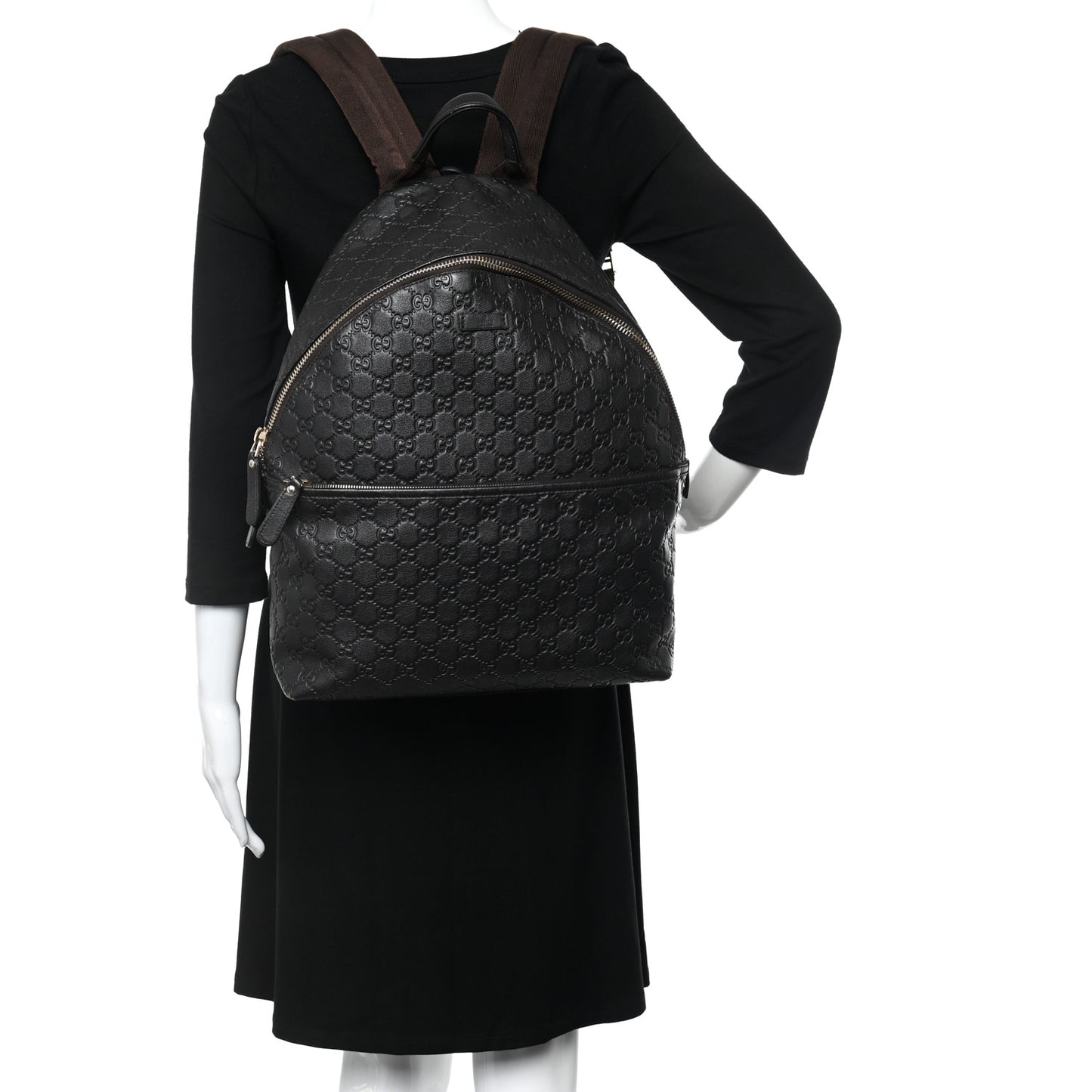 Guccissima Medium Classic Backpack Dark Brown