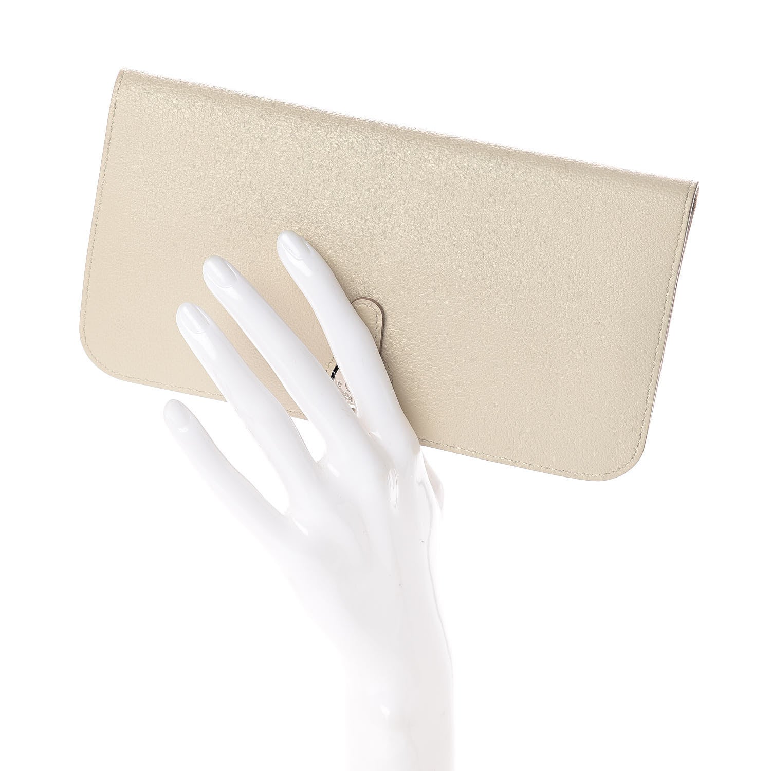 Hermes Evercolor Dogon Recto Verso Wallet Craie 2 of 7