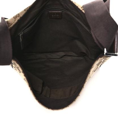 Gucci Monogram Small Flap Messenger Bag Beige Dark Brown 5 of 10