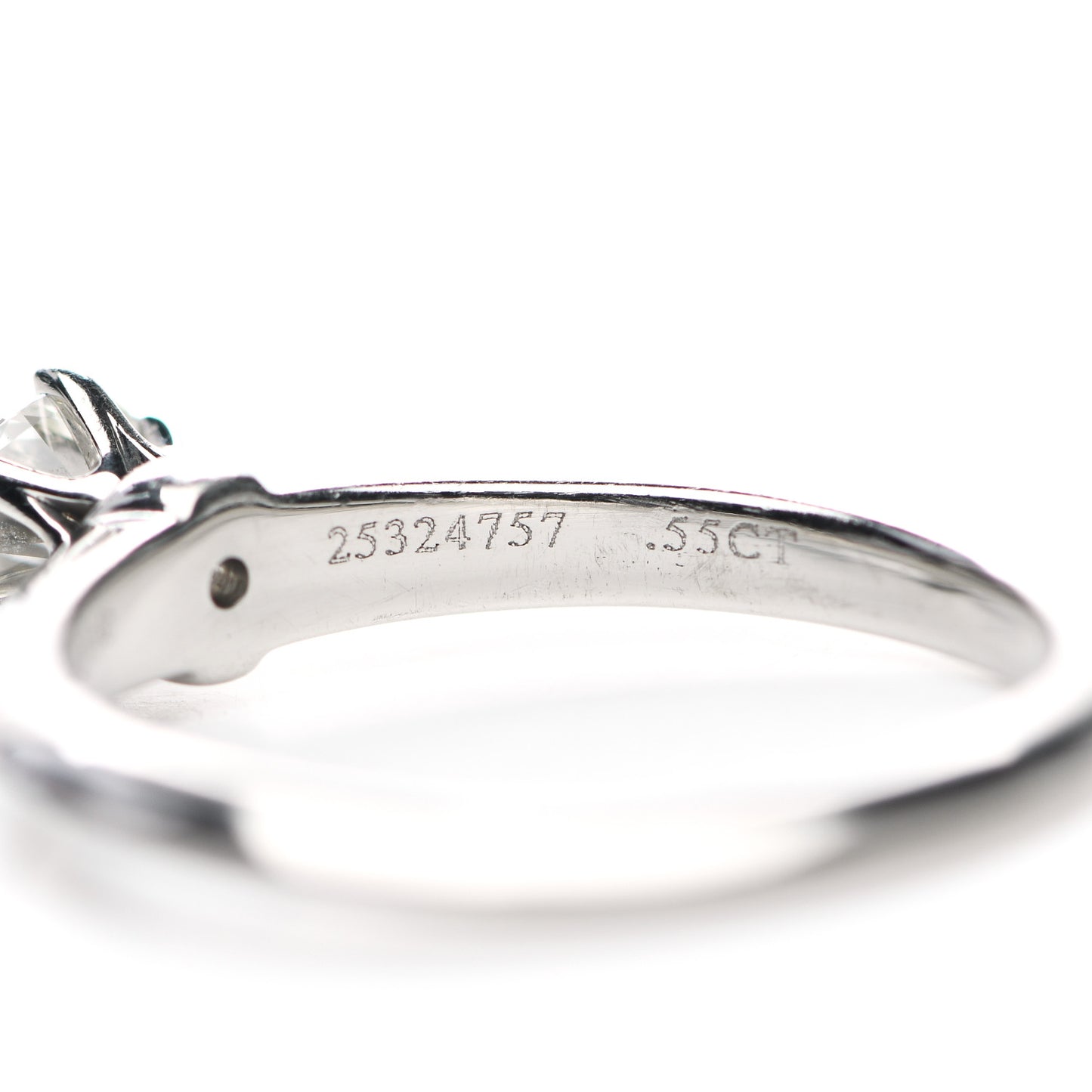 Platinum Diamond .55ct Solitaire Engagement Ring 57 8