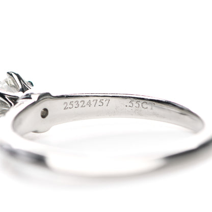 Tiffany Platinum Diamond .55ct Solitaire Engagement Ring 57 8 5 of 6