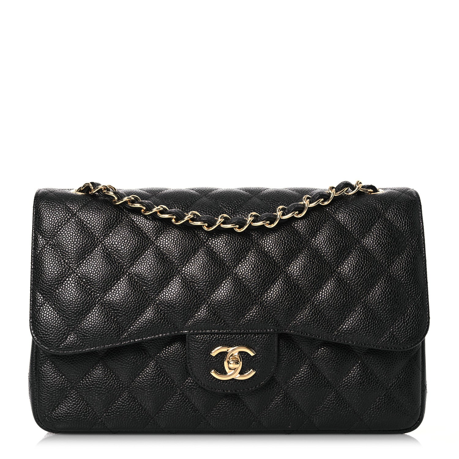Chanel Caviar Quilted Jumbo Double Flap Black 1 of 14