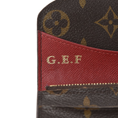 Louis Vuitton Monogram Emilie Wallet Red 6 of 11