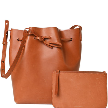 Mansur Gavriel Vegetable Tanned Calfskin Bucket Bag Cammello Rosa 7 of 21