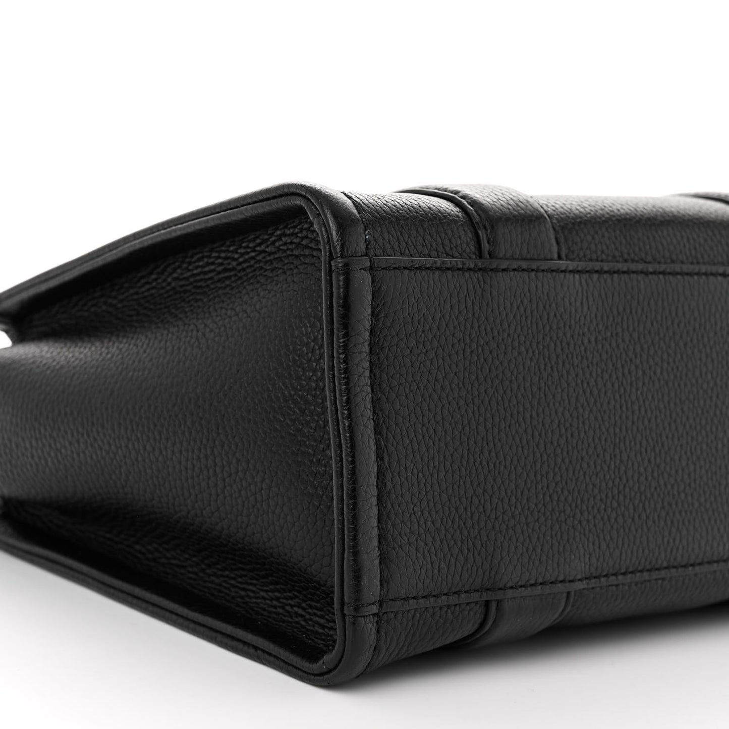 Grained Calfskin Micro The Tote Bag Black