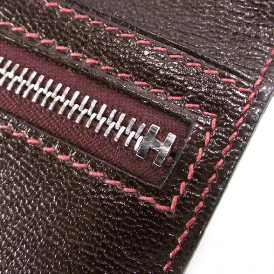Crocodile Bearn Bi-Fold Wallet Brown