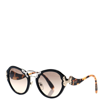 Prada Acetate Sunglasses SPR 09T Black Tortoise 1 of 8