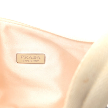 Prada Satin Crystal Mini Re-Edition 2000 Bag White 6 of 9